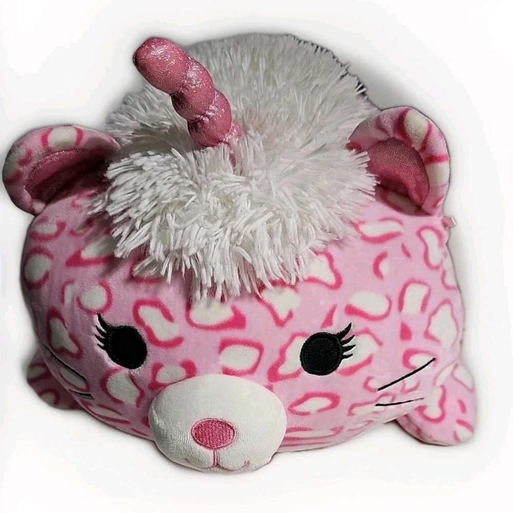 Squishmallow 22" Hug Mees Wen the Pink Leopard Caticorn Laying Down #04